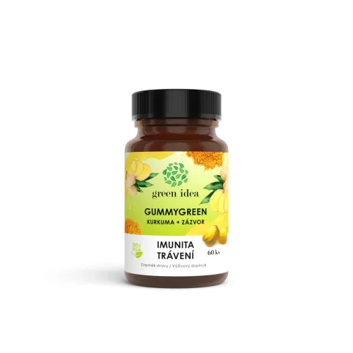 KURKUMA & GYÖMBÉR Gummygreen gyógynövények gumicukorka formában emésztés, i