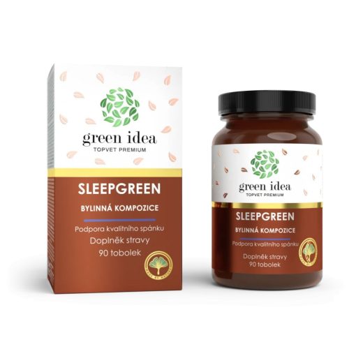 SLEEPGREEN- 10 gyógynövény+triptofán+B vitamin komplex+ magnézium csillapítja  a stressz hatását, támogatja a teljesértékű relaxációt, eltávolítja az elalvással való panaszokat, mérsékeli az alvászava