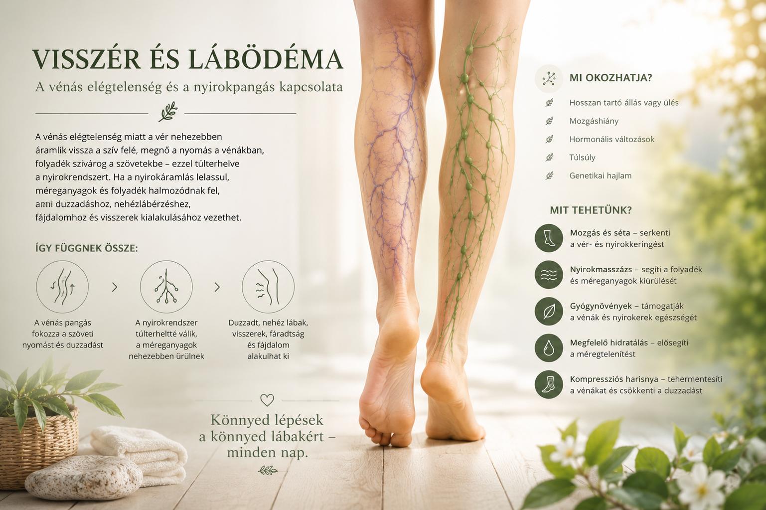 Visszér és lábödéma – a vénás elégtelenség és a nyirokpangás kapcsolata