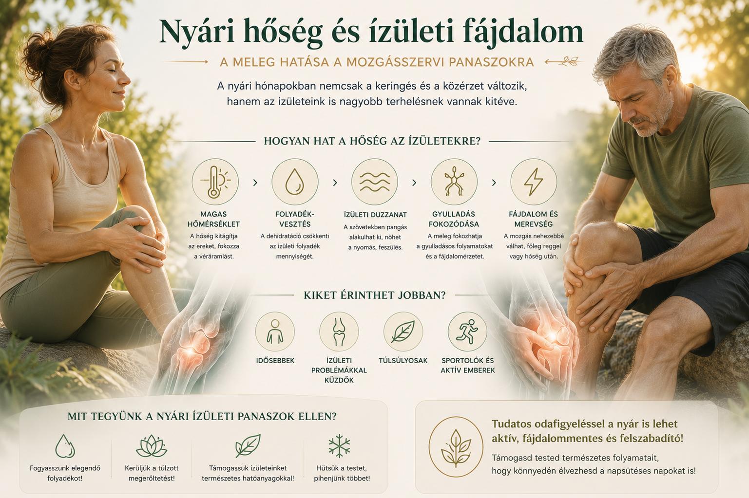 Nyári hőség és ízületi fájdalom – a meleg hatása a mozgásszervi panaszokra